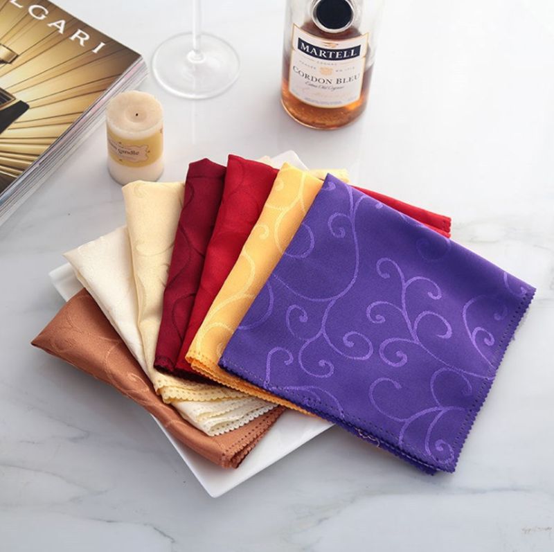 Damask Table Napkin Jacquard Cloth Napkins For Table Decor Home Decoration White Paper Napkins