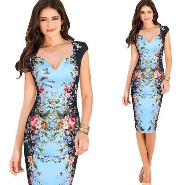 Compra 2018 Mujeres Elegantes Vestido Delgado Del Estampado De Flores De  Nalgas De La Falda Del Partido De Noche De Baile Falda Tubo Formal Ajustado  De Mini Vestido Barato | Entrega Rápida