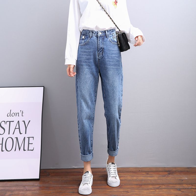 stretch denim mom jeans