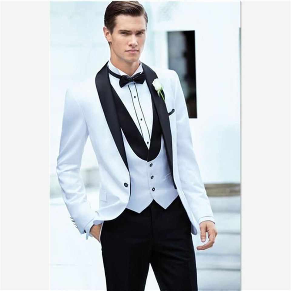 2021 Latest Coat Pant Designs Men Suit White Black Slim Fit Groom Wedding Suits Custom Prom Blazer Tuxedo Jacket Pants Ves From Ladylbdcloth 80 53 Dhgate Com
