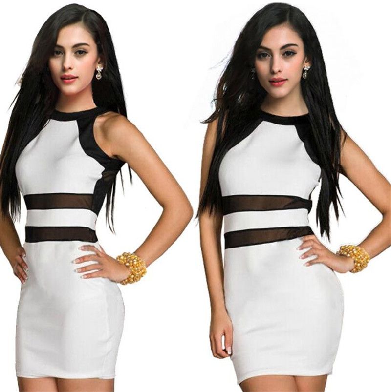 Diseñador de Bodycon Vestidos Sexy Negro transparente con paneles de tejido en hilo de vestir para Diseñador de Bodycon Vestidos Sexy Negro transparente con paneles de tejido en hilo de vestir para