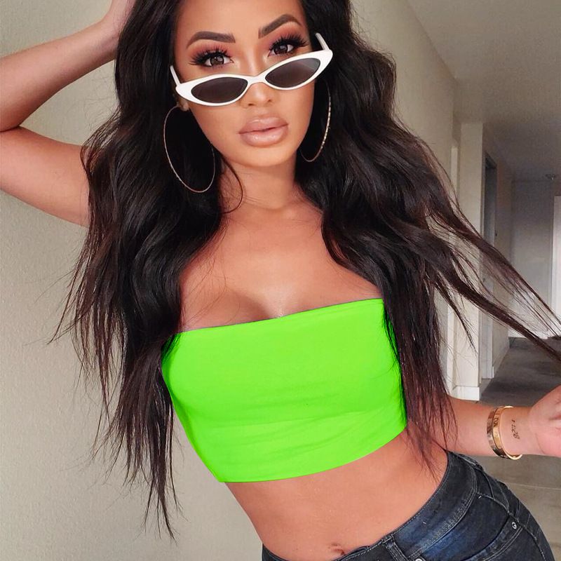 cute neon crop tops