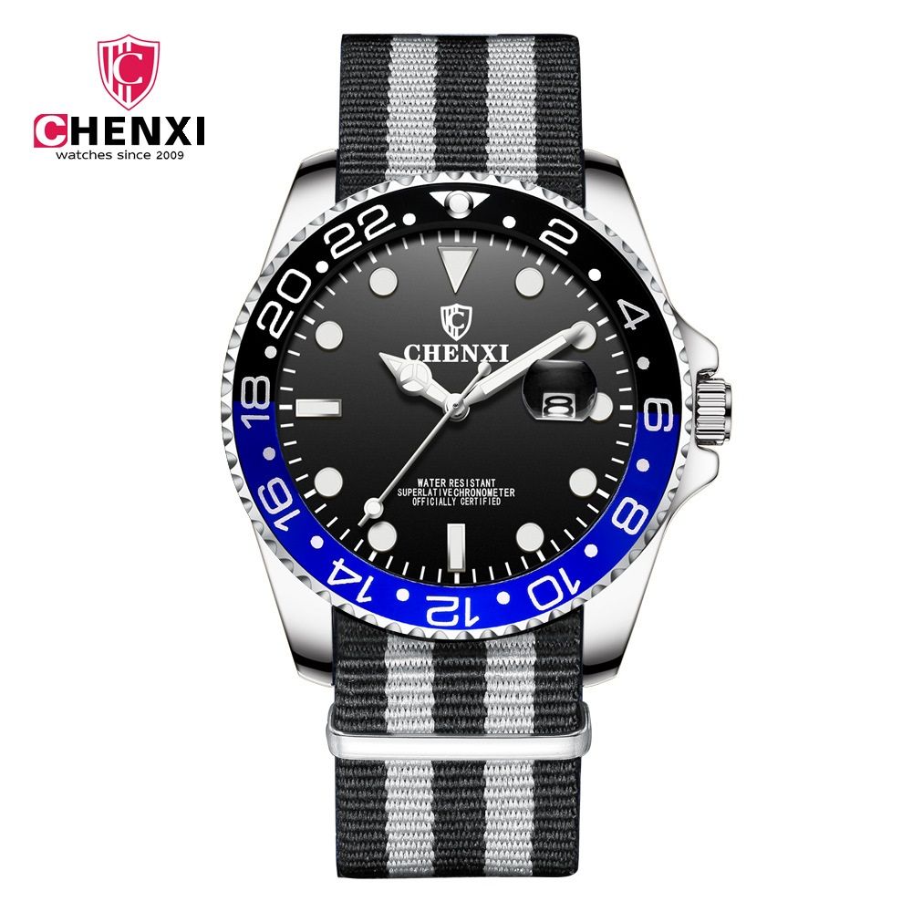 men's fashion nylon strap sports watch