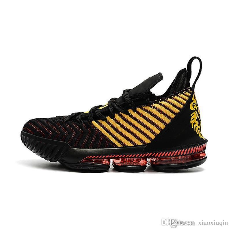 lebron shoes 16 black and gold