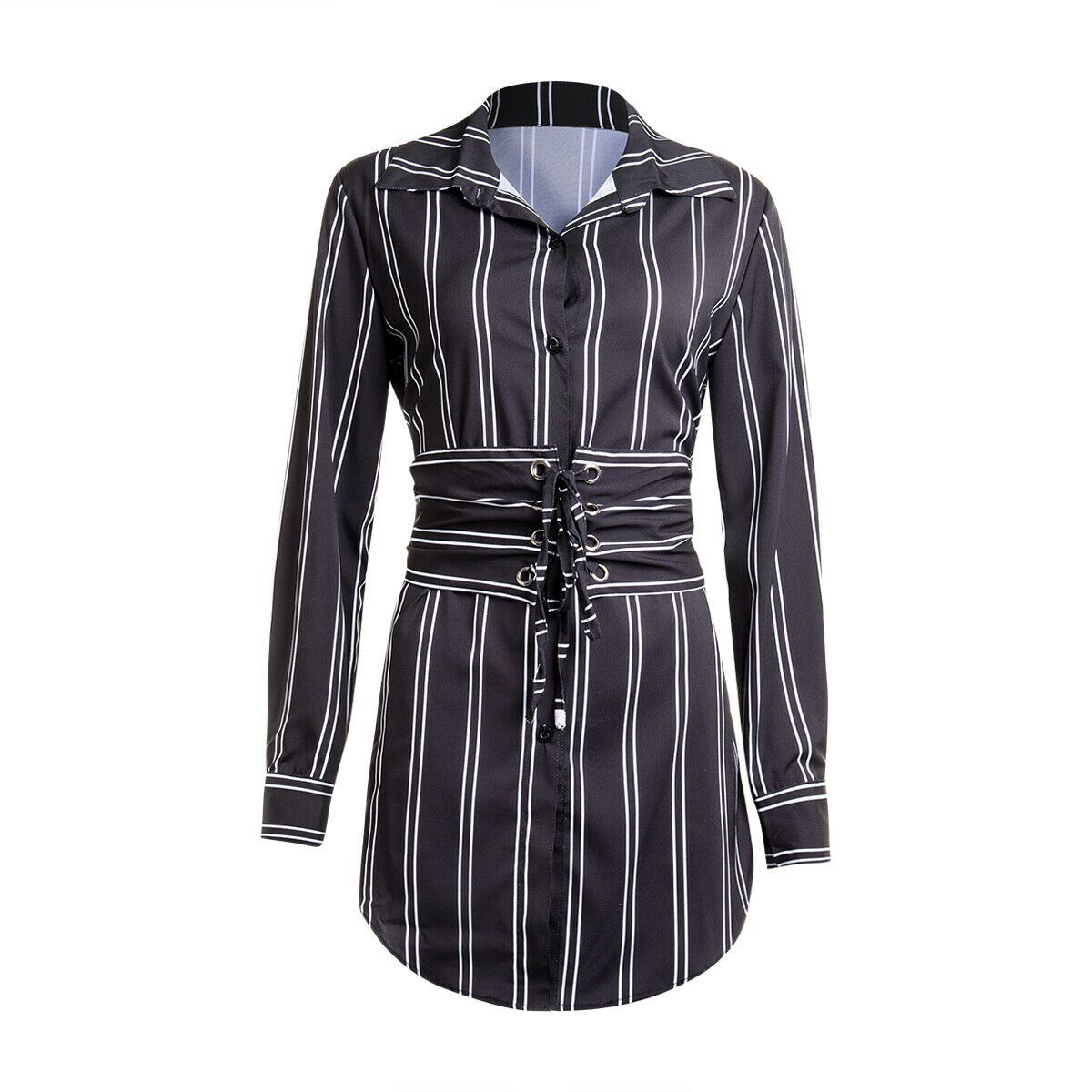 plus size lace up shirt