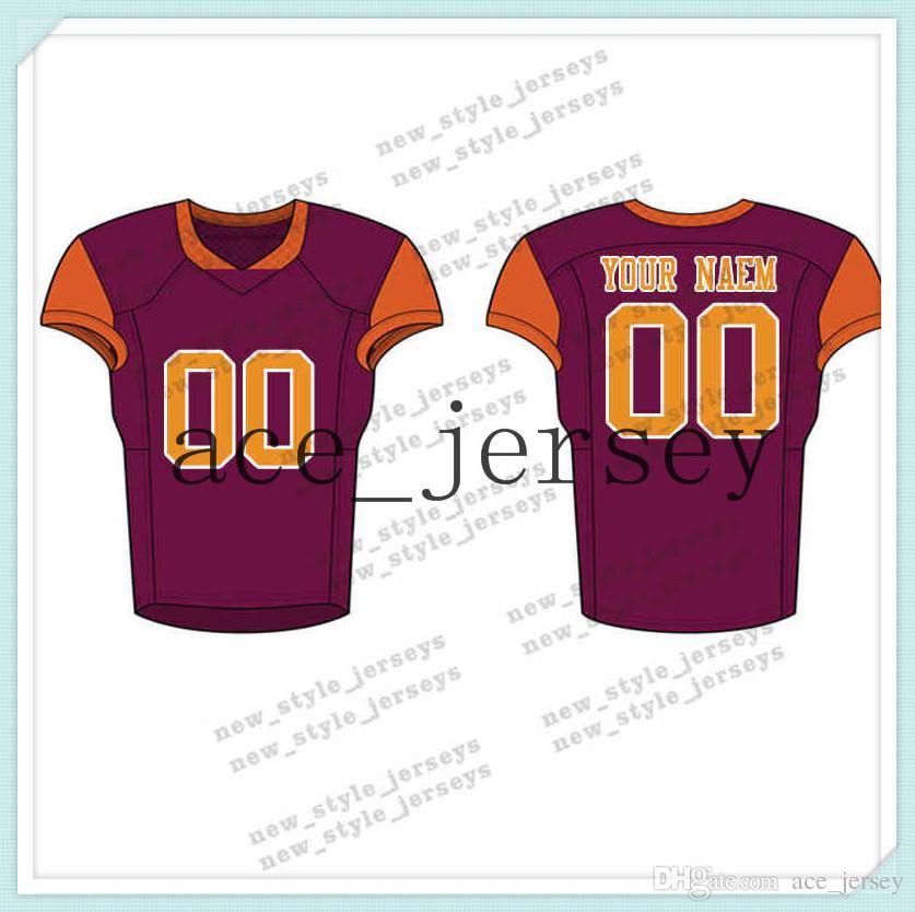 2020 109Men 2019 Youth Football Jerseys Army Green Wine Red Embroidery Logos Stitched Custom Any 