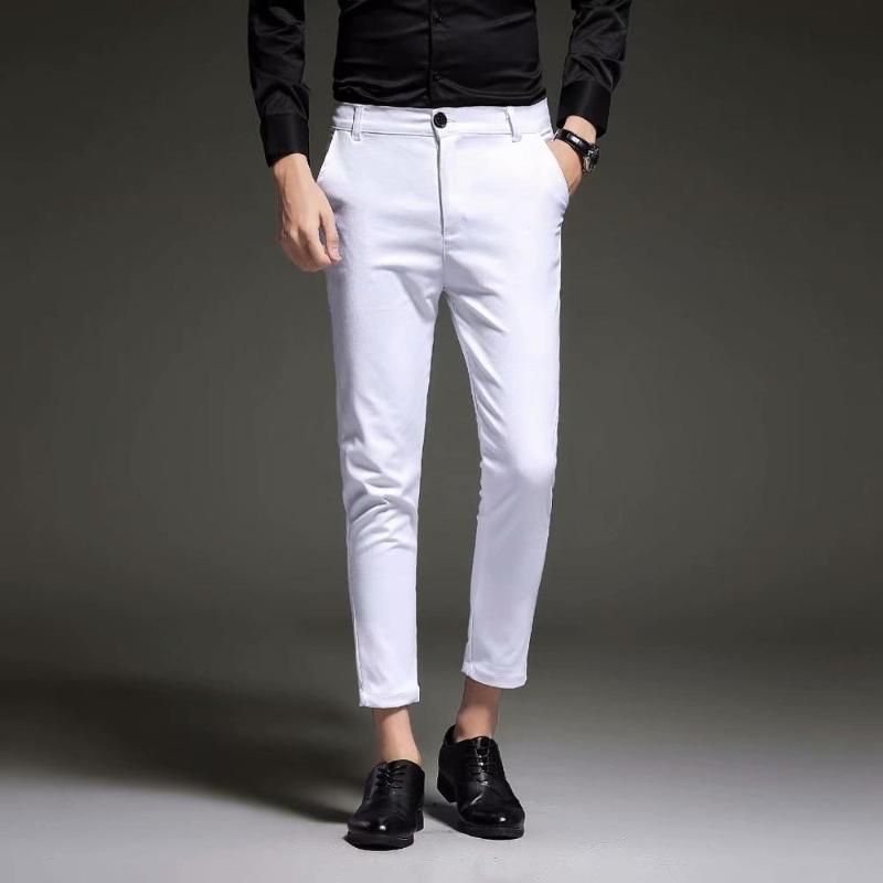 Mens Slim Fit Business Dress Pants 