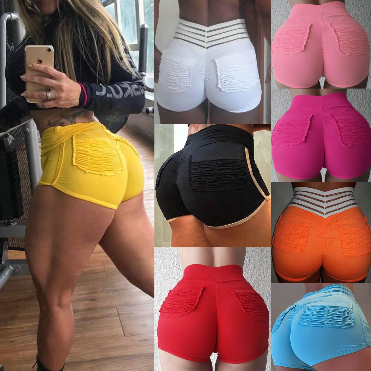 Compra Shorts Calientes Para Mujer Mini Shorts Ajustados Casuales Bolsillos  Drapeados EE. UU. Ropa De Mujer Mayorista Venta Caliente Verano Barato |  Entrega Rápida Y Calidad | Es.Dhgate