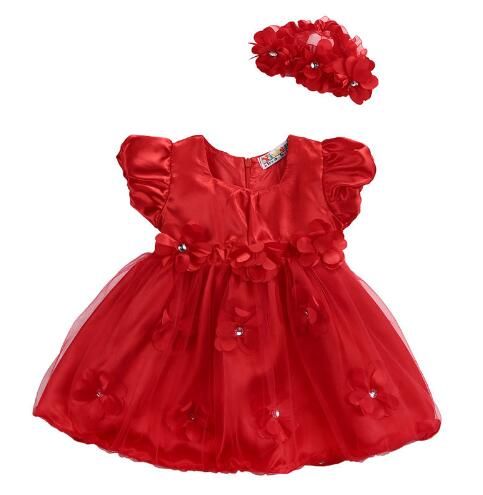 newborn baby girl red dress