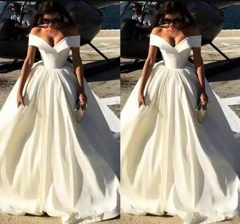 2019 satin wedding dresses