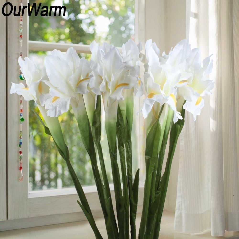 2021 Ourwarm Real Touch Iris Artificial Flowers For Wedding 68cm Fabric Decorative Fake Flowers Table Decoration Accessories T191102 From Chao10 17 31 Dhgate Com