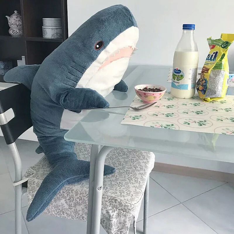 shark plush pillow
