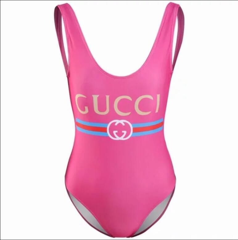 pink gucci one piece swimsuit