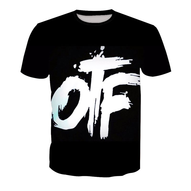 Beloved Mens Summer Digital Print Short Sleeve Round Neck Casual Loose Top Tee