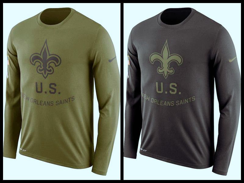 saints salute to service long sleeve shirt