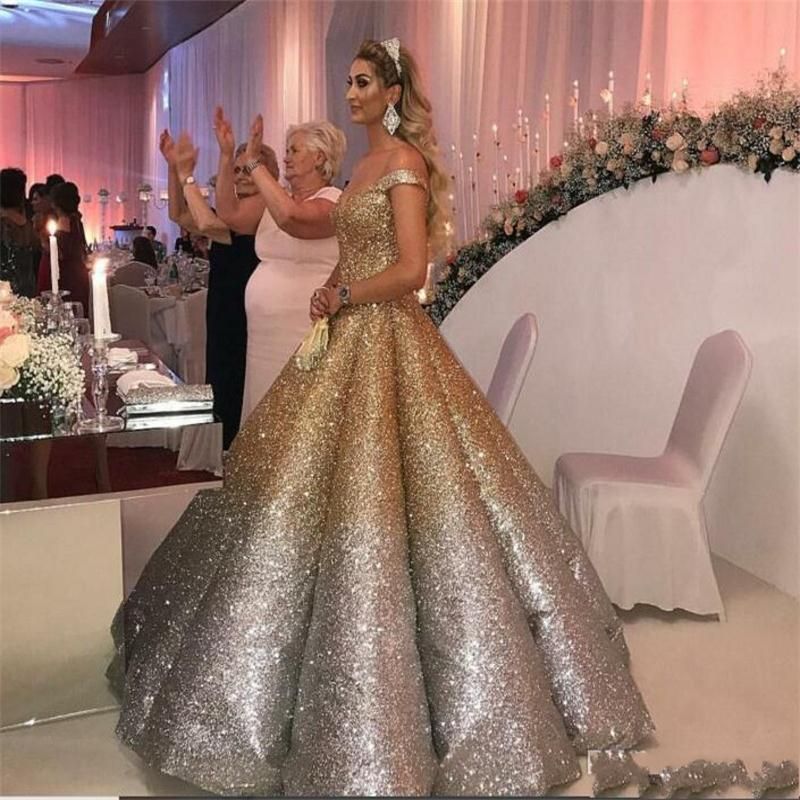 Gradient Color Ball Gown Evening 