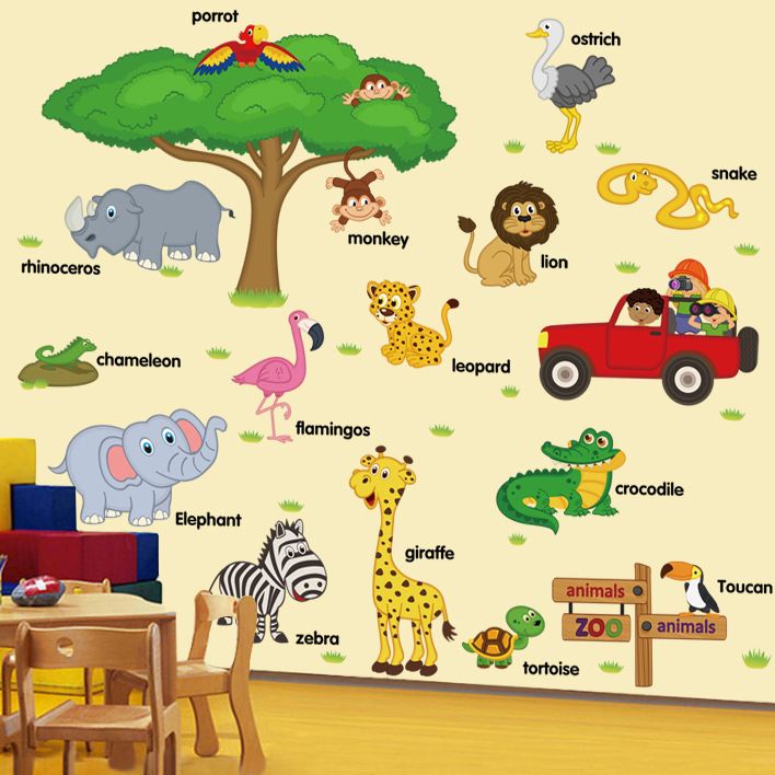 Children Childhood Stickers Animal Removable Wall Decals For Baby Room Kindergarten Classroom Decoration Whale Sticker From Valnur 3 95 Dhgate Com - Removable Wall Decals For Baby Room