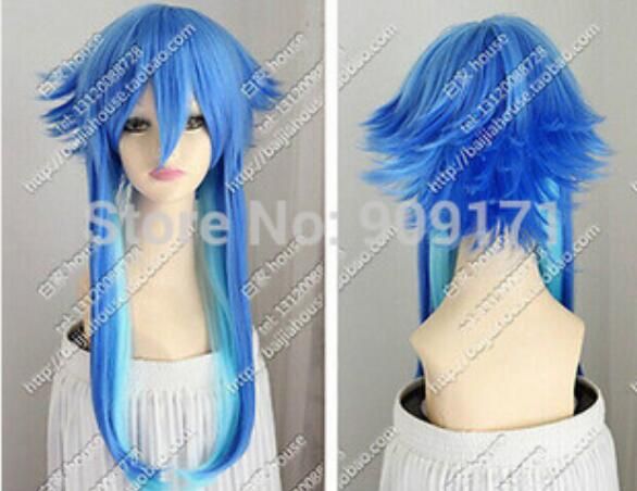 Dmmd Seragaki Aoba Cos Wig New Long Blue Gradient Cosplay Party