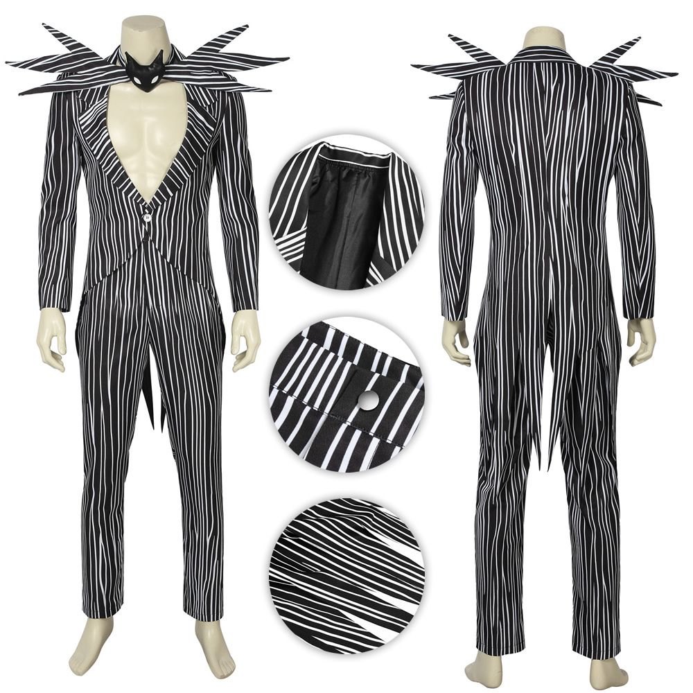 Compra Jack Skellington Traje De Pesadilla Antes De Navidad Cosplay Barato  | Entrega Rápida Y Calidad | Es.Dhgate
