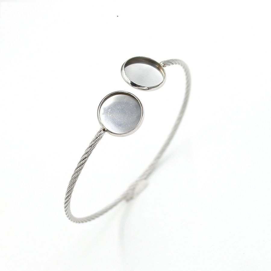 2020 Adjustable Stainless Steel DIY Cuff Bracelet Bangle Bracelet Blank