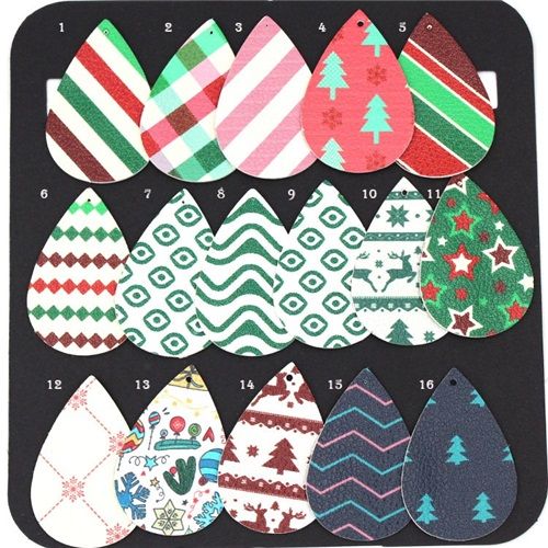 Hot European And American Fashion Ear Drop Shape Leather Earrings