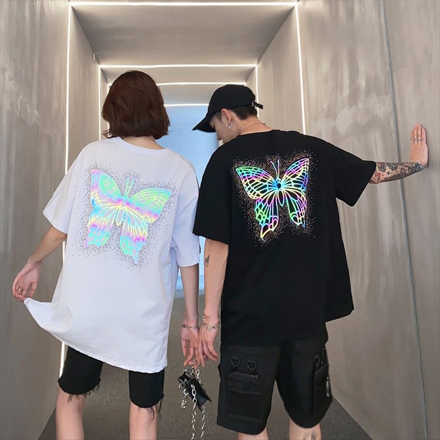 Luminous Butterfly T Shirt Extra T Shirt Outfit Butterfly Dress Large Size Couple Dress Summer New Edition Couple Personality Student Group From Sunshinetradingco 40 81 Dhgate Com