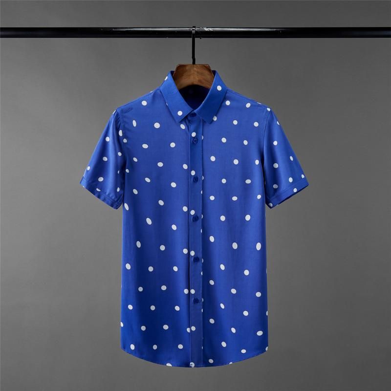 mens polka dot dress shirt short sleeve