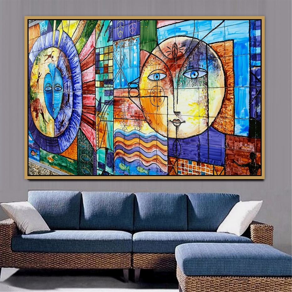 Ful Sun Urban Street Art Graffiti Wall Poster Wall Photo Pictures Wall Art Living Room Decor Painting Canvas Print No Frame From Framedpainting 25 51 Dhgate Com