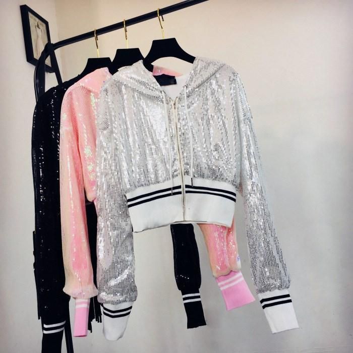 glitter bomber jacket womens