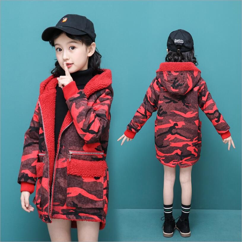 Toddler Girls Autumn Winter Denim Coat Zipper Jacket Hooded Casual Overcoat