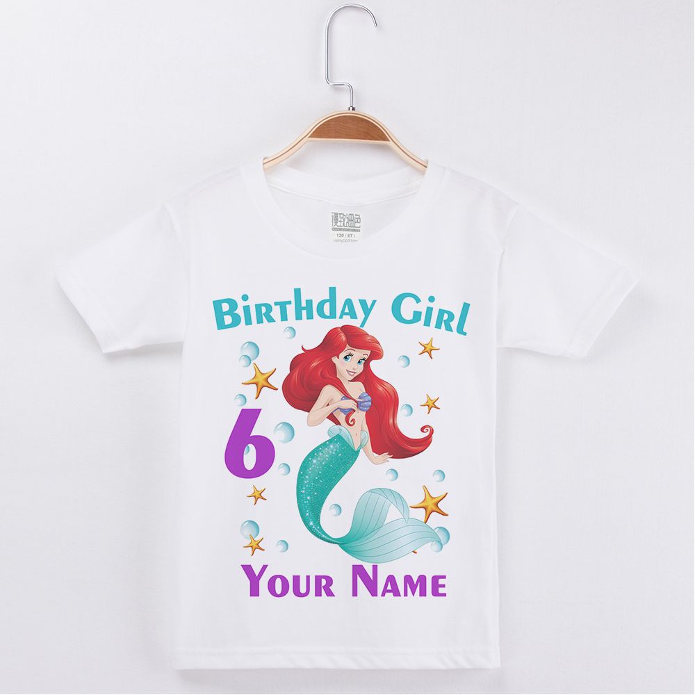 Sirena Personalizado Kids Sublimación T-shirt gran regalo para cualquier niño & llamado