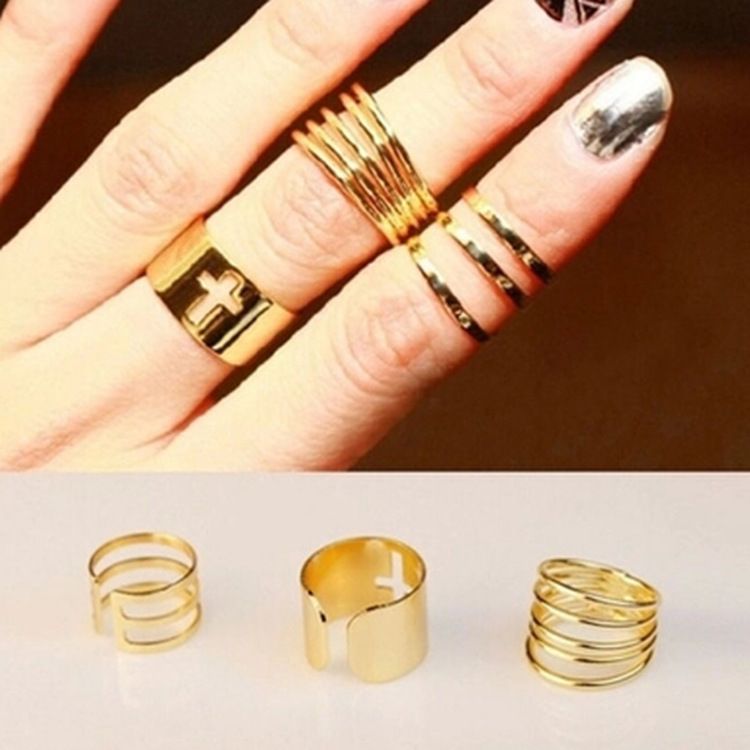 Gold Midi Finger Rings For Women Indian Wedding Rings Jewelry