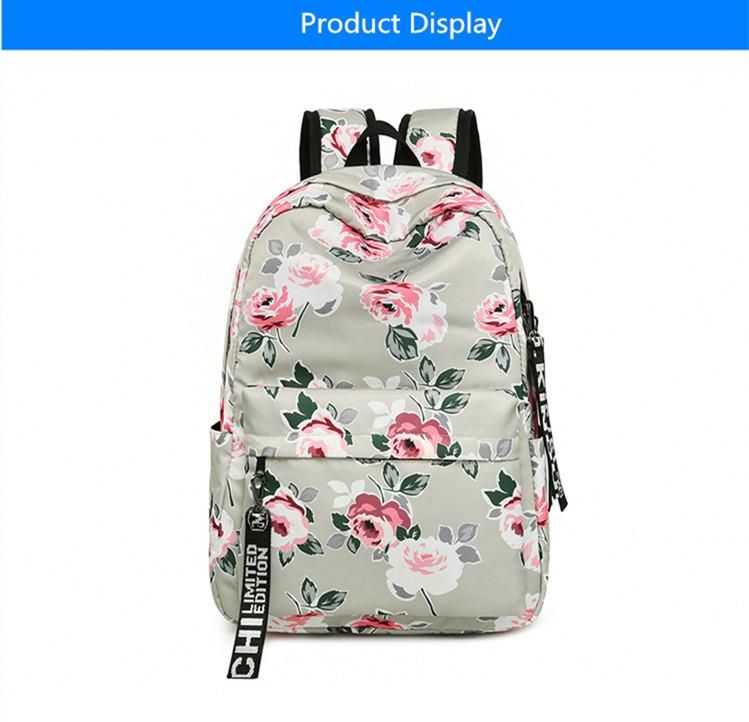 Mr.Brilliant Detachable Backpack Flowers School Bag Daypack 2060944 Mr.Brilliant Detachable Backpack Flowers School Bag Daypack 2060944