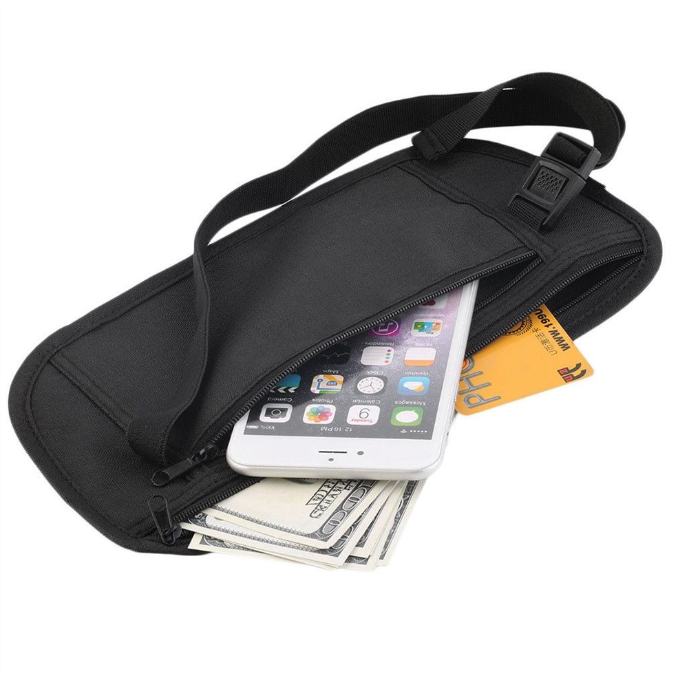 Rinaldo ® Cuir Clé Sac avec 3 cartes de crédit matières et compartiment Argent En Noir