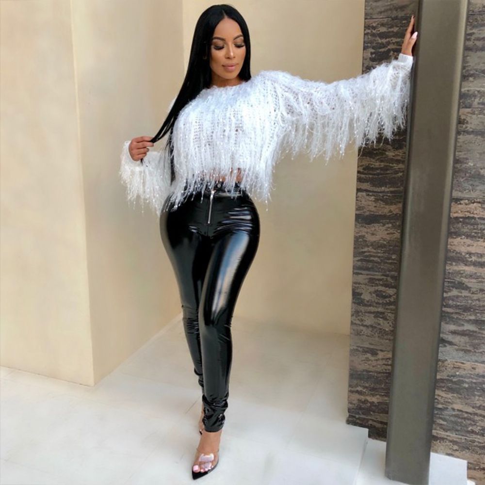 Acquista Pantaloni A Vita Bassa In Pelle Nera PU SJ5180 Da Donna A Vita  Alta In Pelle A Vita Bassa Con Molla In Pelle Da Donna A 29,13 € Dal  Elmo_jinbin | DHgate Italy