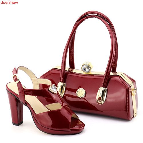 red shoes and bags to match