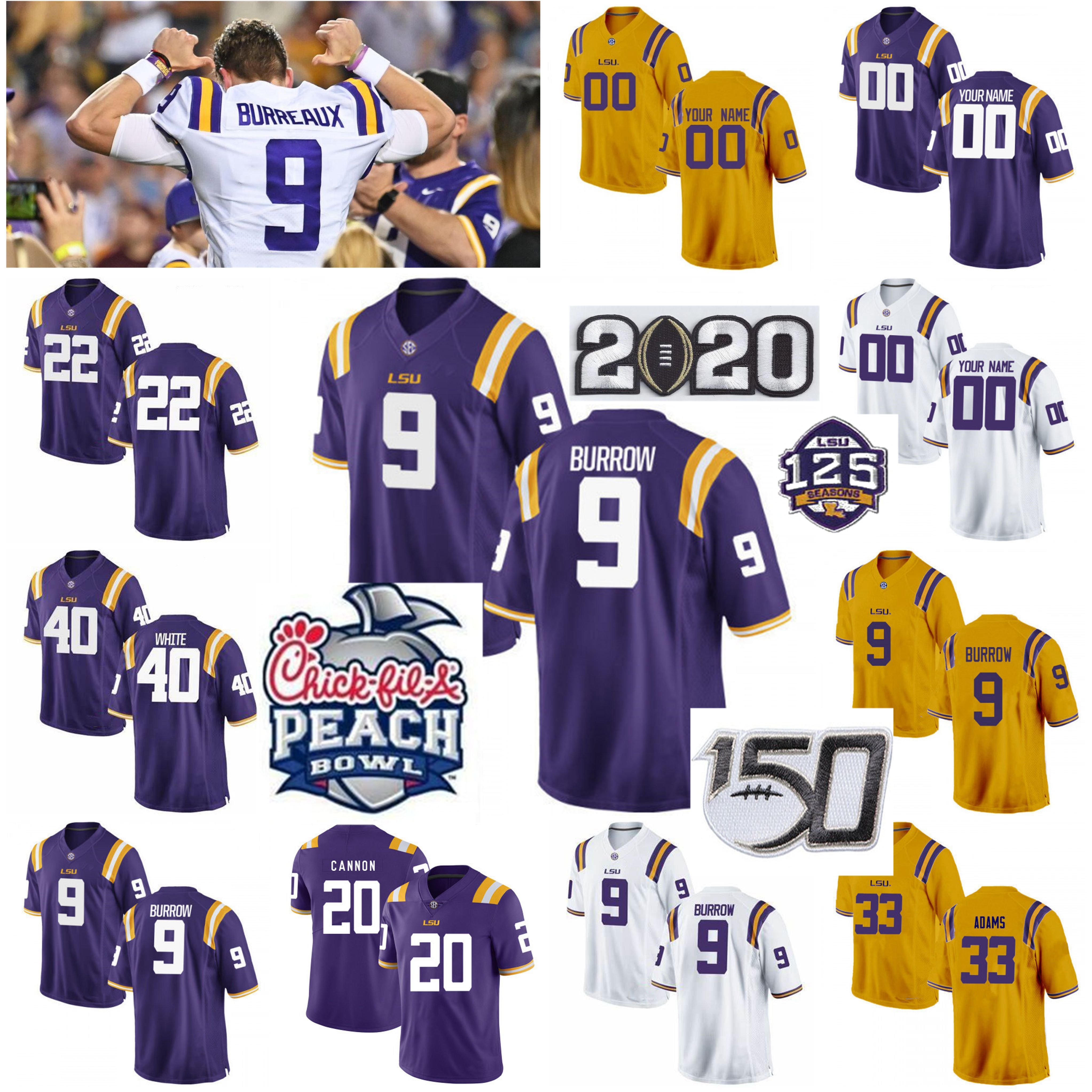 lsu burrow jersey