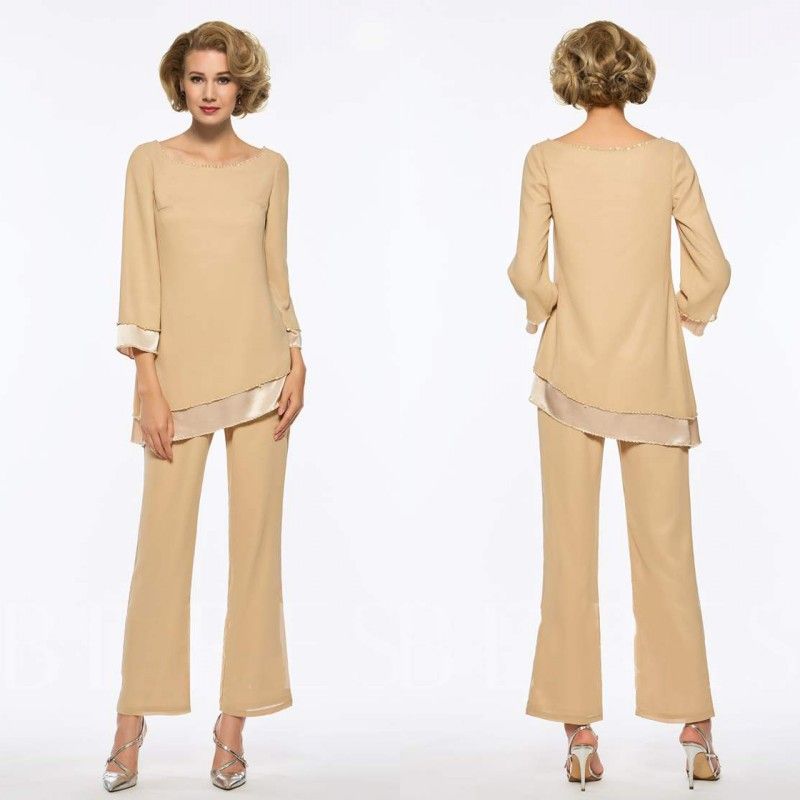 gold mother of the bride pant suits