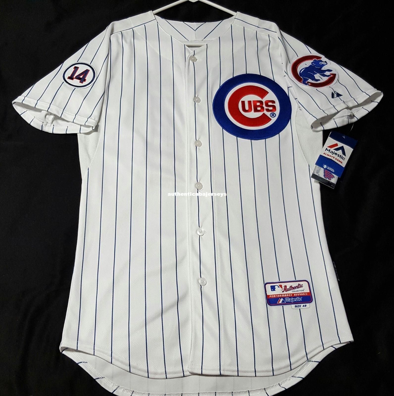 MAJESTIC Cheap Chicago Blank PINSTRIPE ANTHONY RIZZO Cool ...