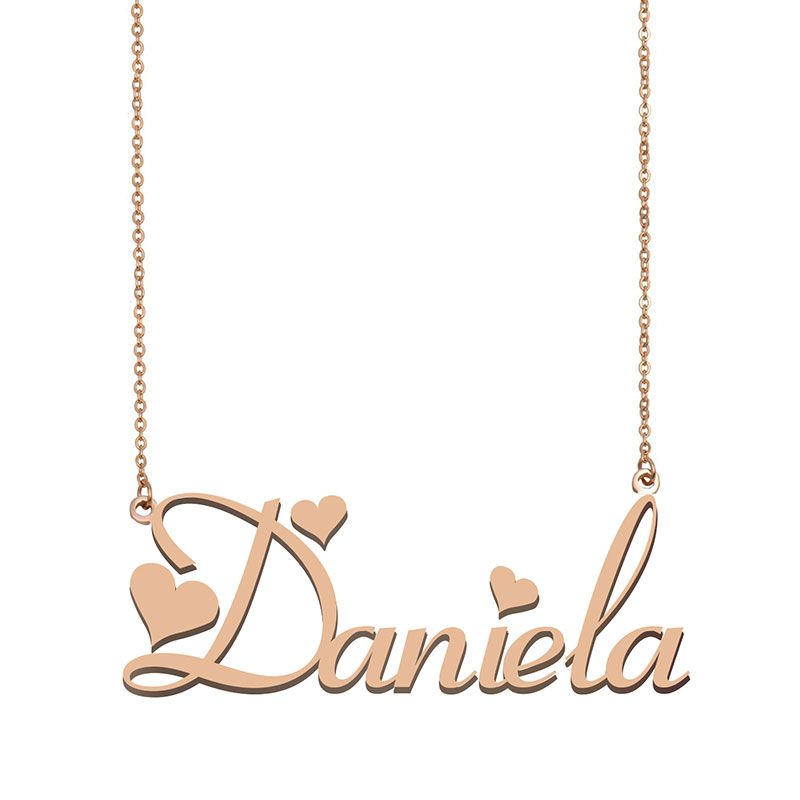 Name Chain Christmas Gifts Jewelry 18K Gold Plated Necklace With Name DANIELA