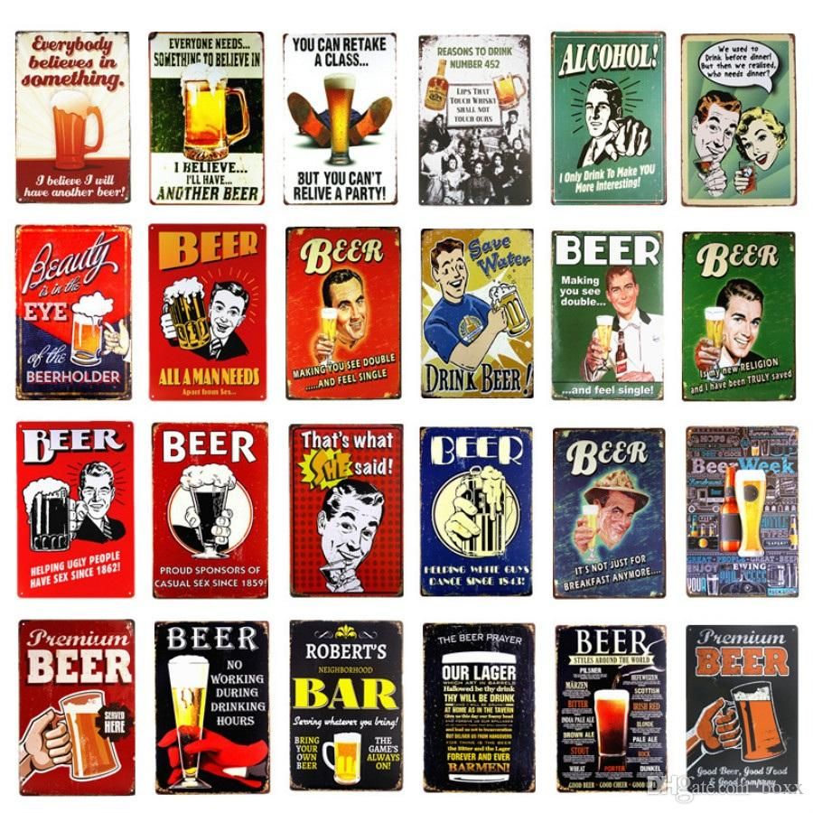 Metal Tin Sign the beer prayer Bar Pub Vintage Retro Poster Cafe ART