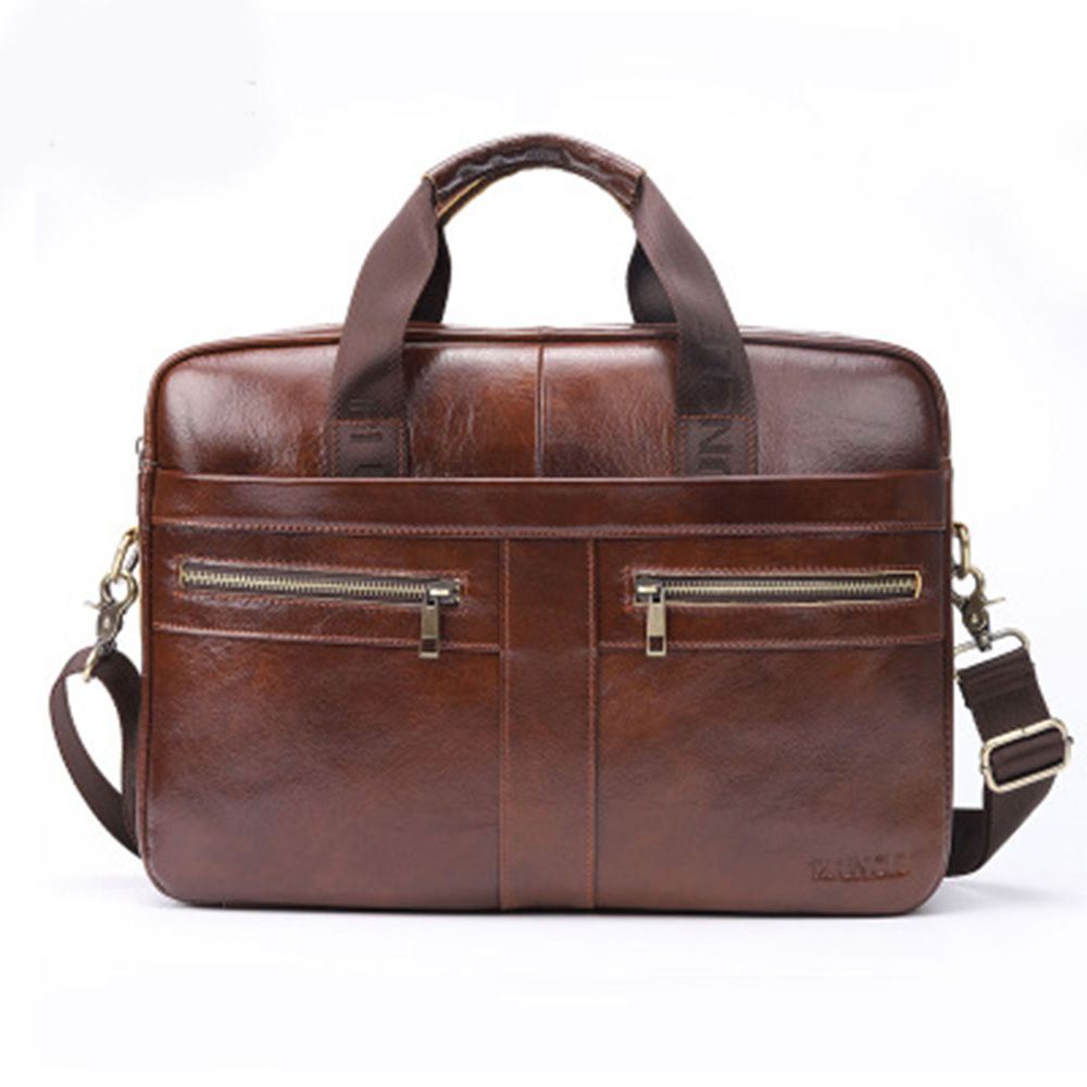Corporate Plain Shoulder Strap Briefcase Bag Men Business Laptop Messenger Case