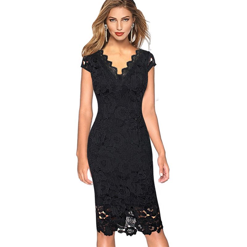 Compre Lcw Diseño Elegante Para Mujer Atractiva Del Hueco Del Ganchillo  Festoneado Fuera Modela De La Tarde Del Partido Ocasión Especial Vestido  Tubo Vestidos Equipada A 30,03 € Del Weichaoliang | Es.Dhgate.Com