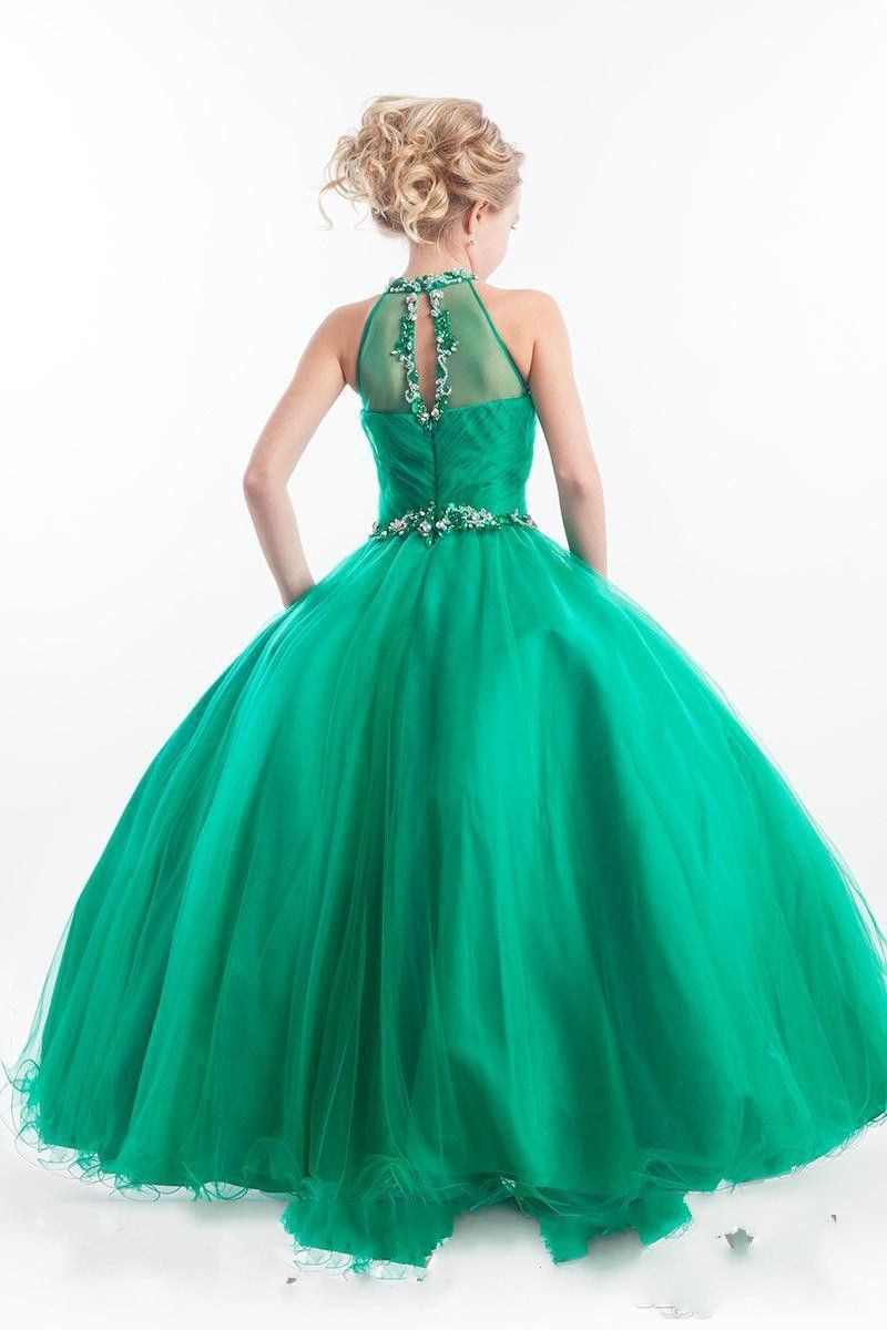 emerald green infant dress