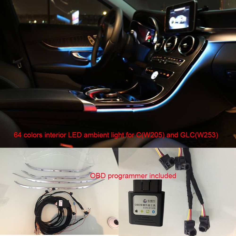 2019 New Car Interior 3 Led Ambient Light Door Panel Central Control Console Light For Mercedes Benz C Class W205 Glcw253 C200 From Jihua Company