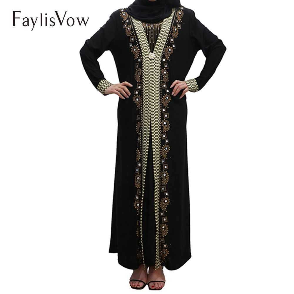 abaya black and gold