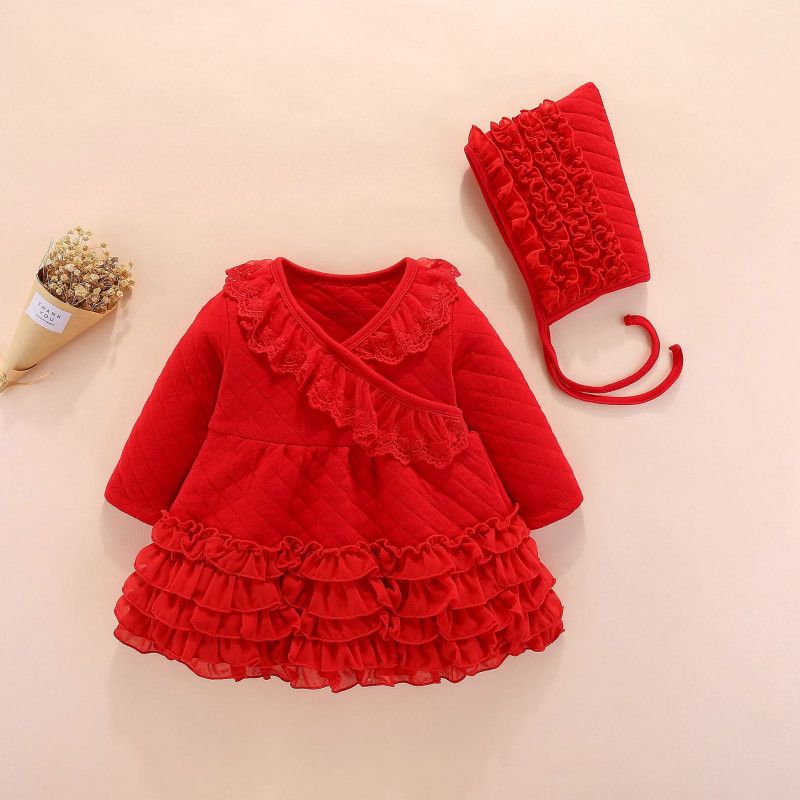 baby girl dress with hat