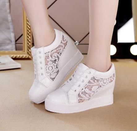 white sneakers high platform