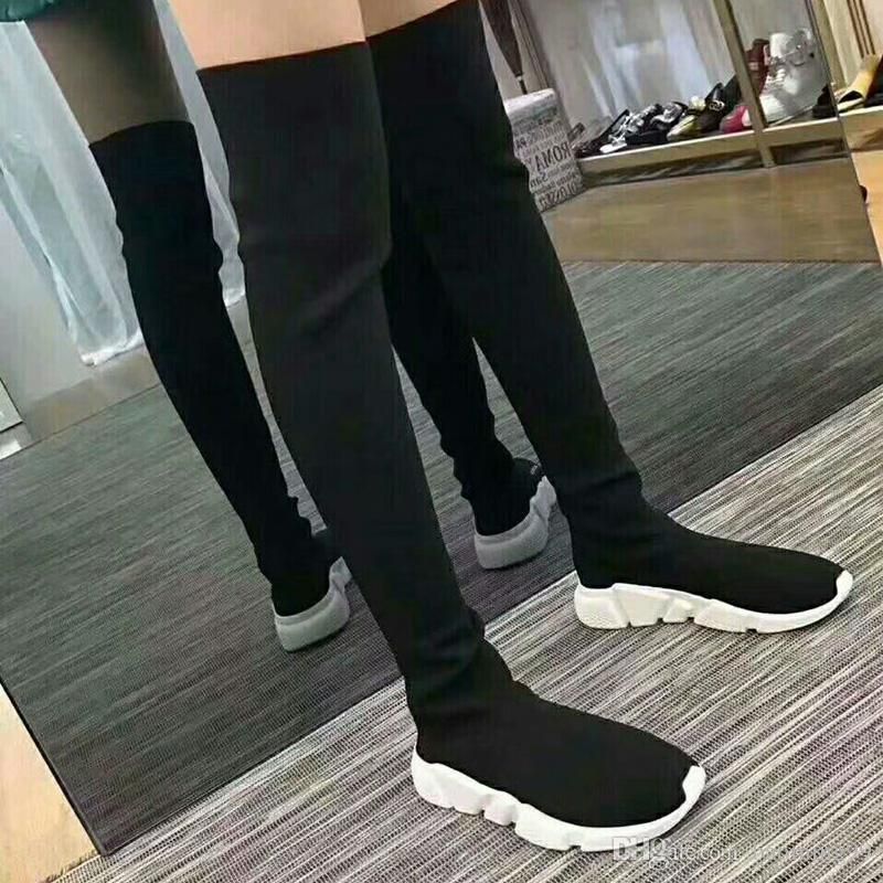 knee high sock sneakers