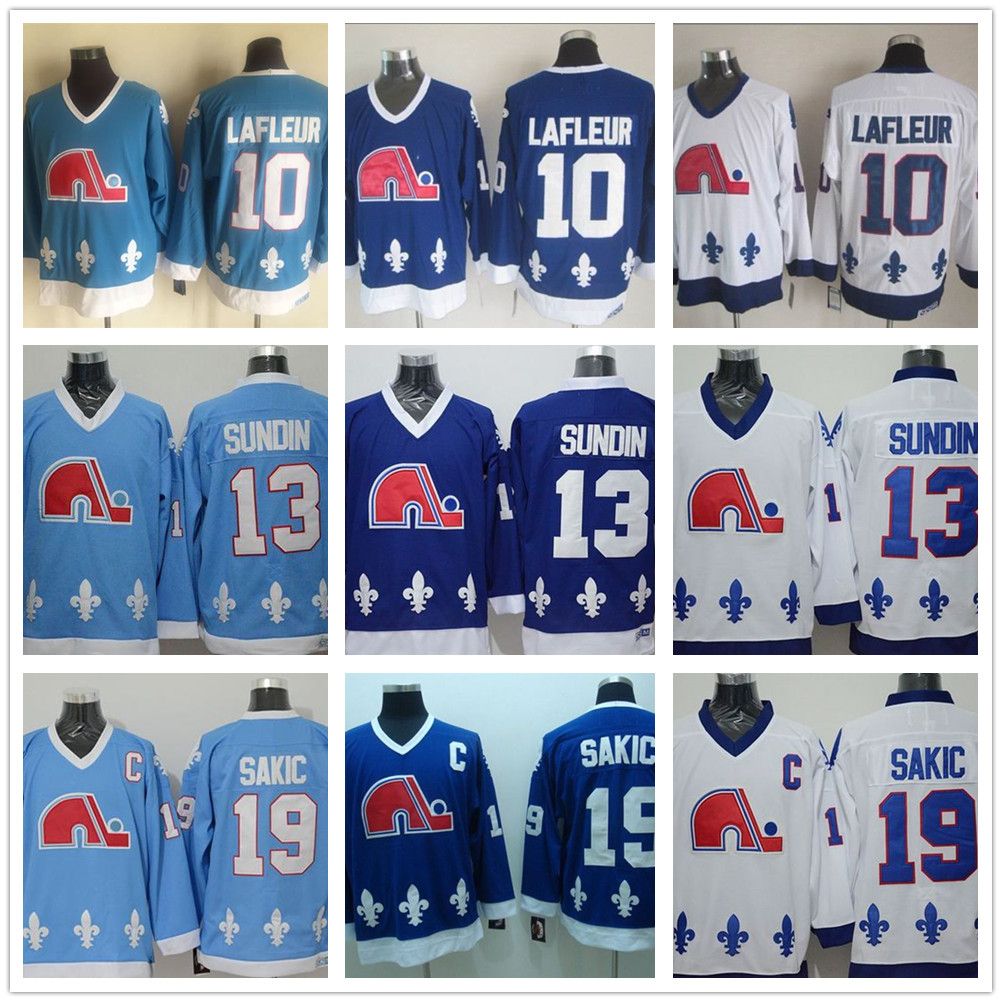 eBlueJay: Mens Retro Quebec Nordiques Guy LaFleur Stitched Throwback Hockey  Jersey White XL